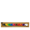 Wooden kiwi puzzle packaging with colorful kiwis on a white background